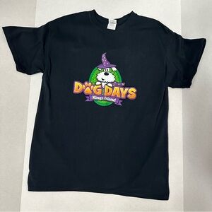 Kings Island Halloween Dog Days Graphic Tshirt Mens Size L Black Spooky Season